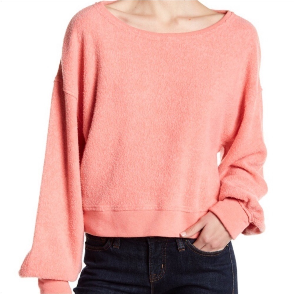 Melrose & Market Blousson Sleeve Cozy Sweatshirt S